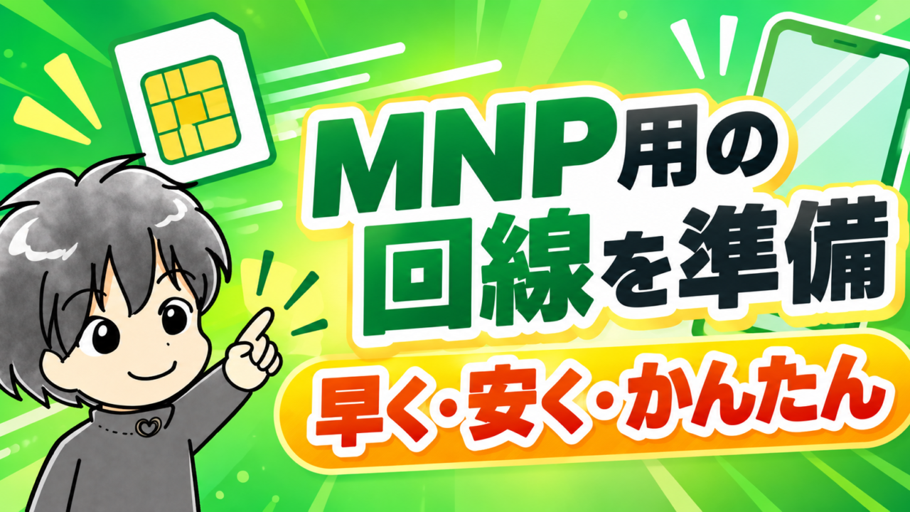 MNP用の回線を早く安く準備する方法
